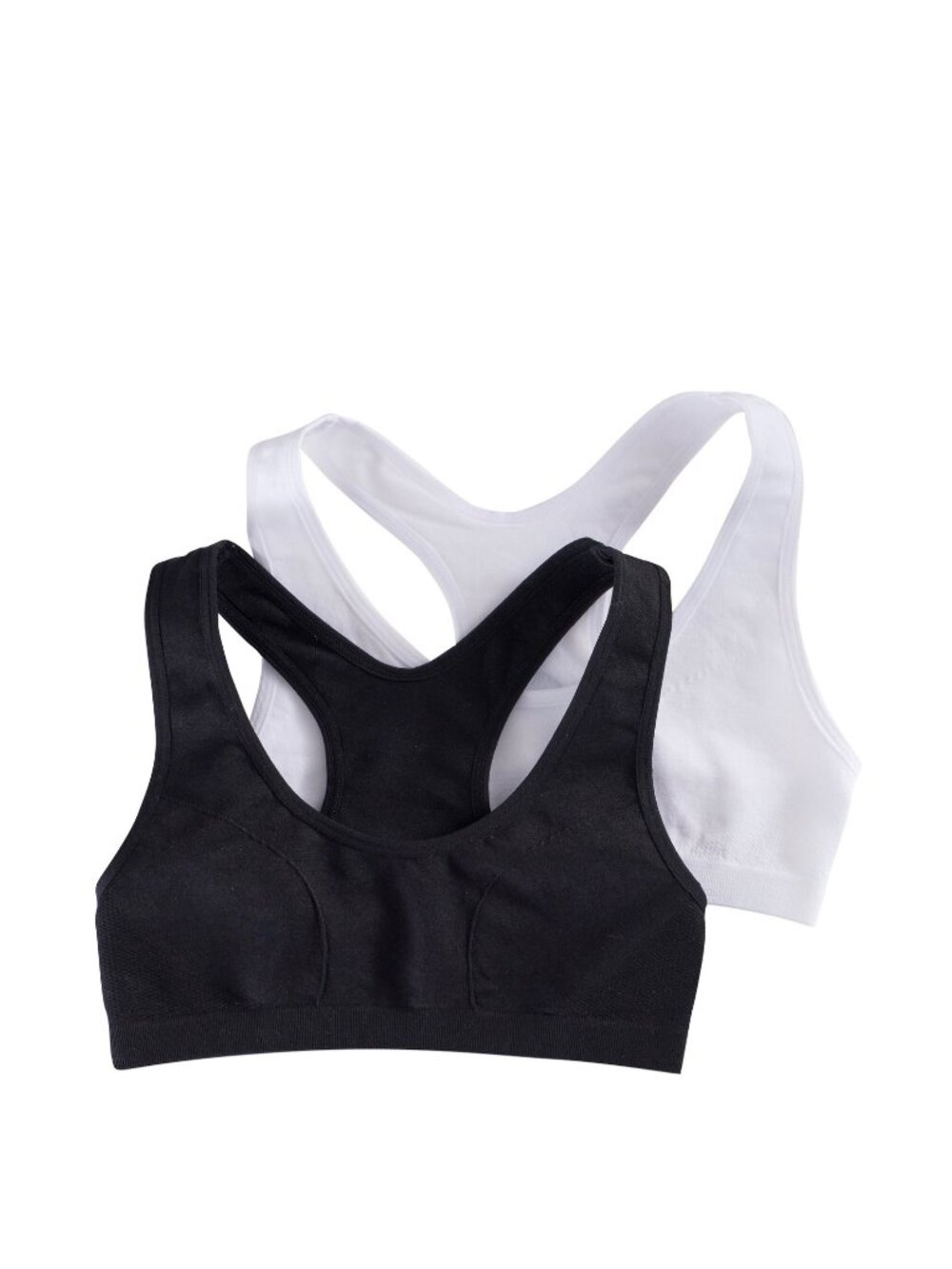 Micro Mesh Racerback Black White Sports Bra Size Large